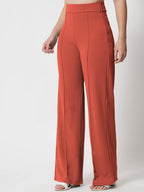 Kotty Womens High Rise Regular Solid Trousers