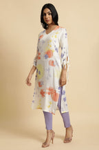 W For Woman Women'S Rayon Floral Kurta & Slim Pant