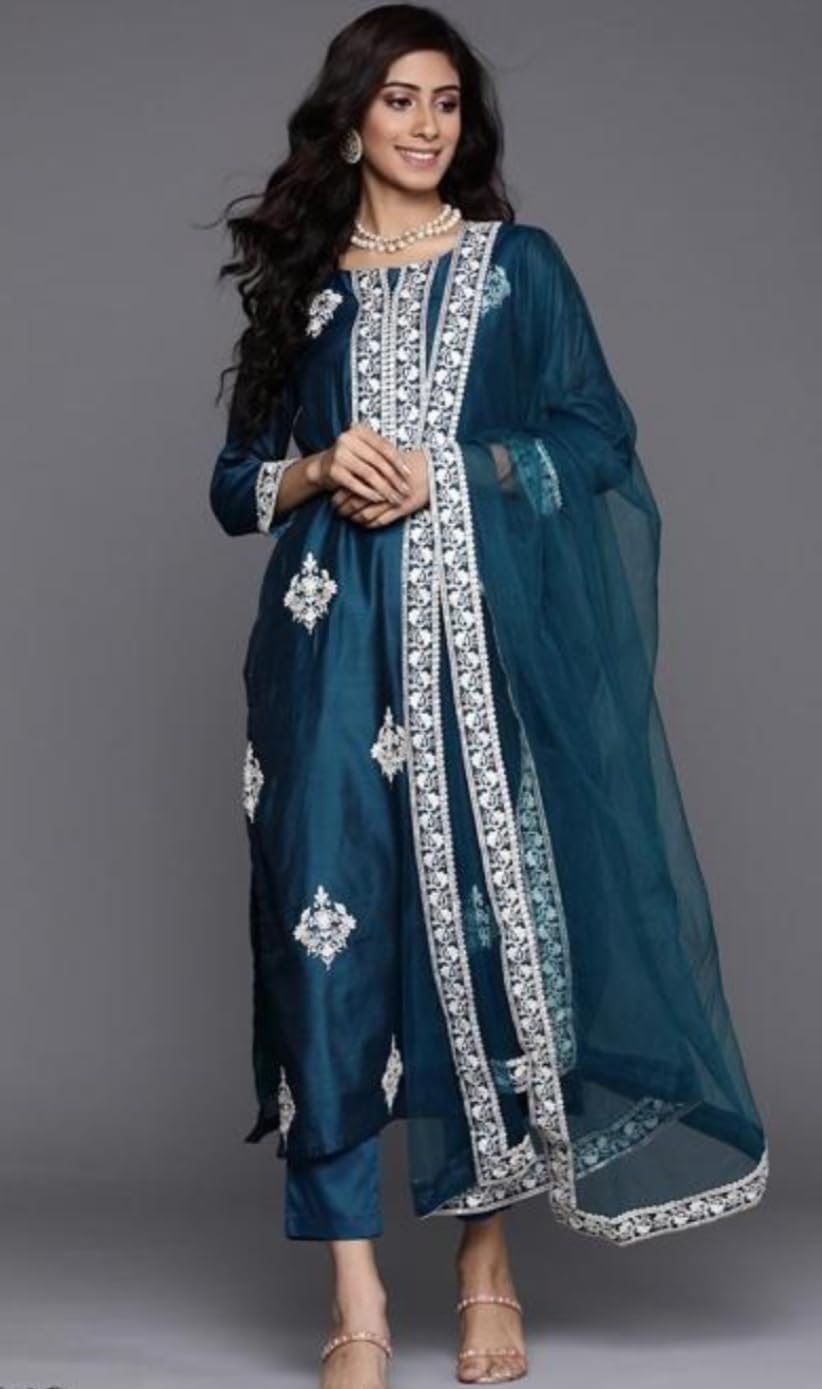 Suppar Sleave Embroidered Salwar Suit For Women Party Kurta Set For Women Modern Ethnic Wear