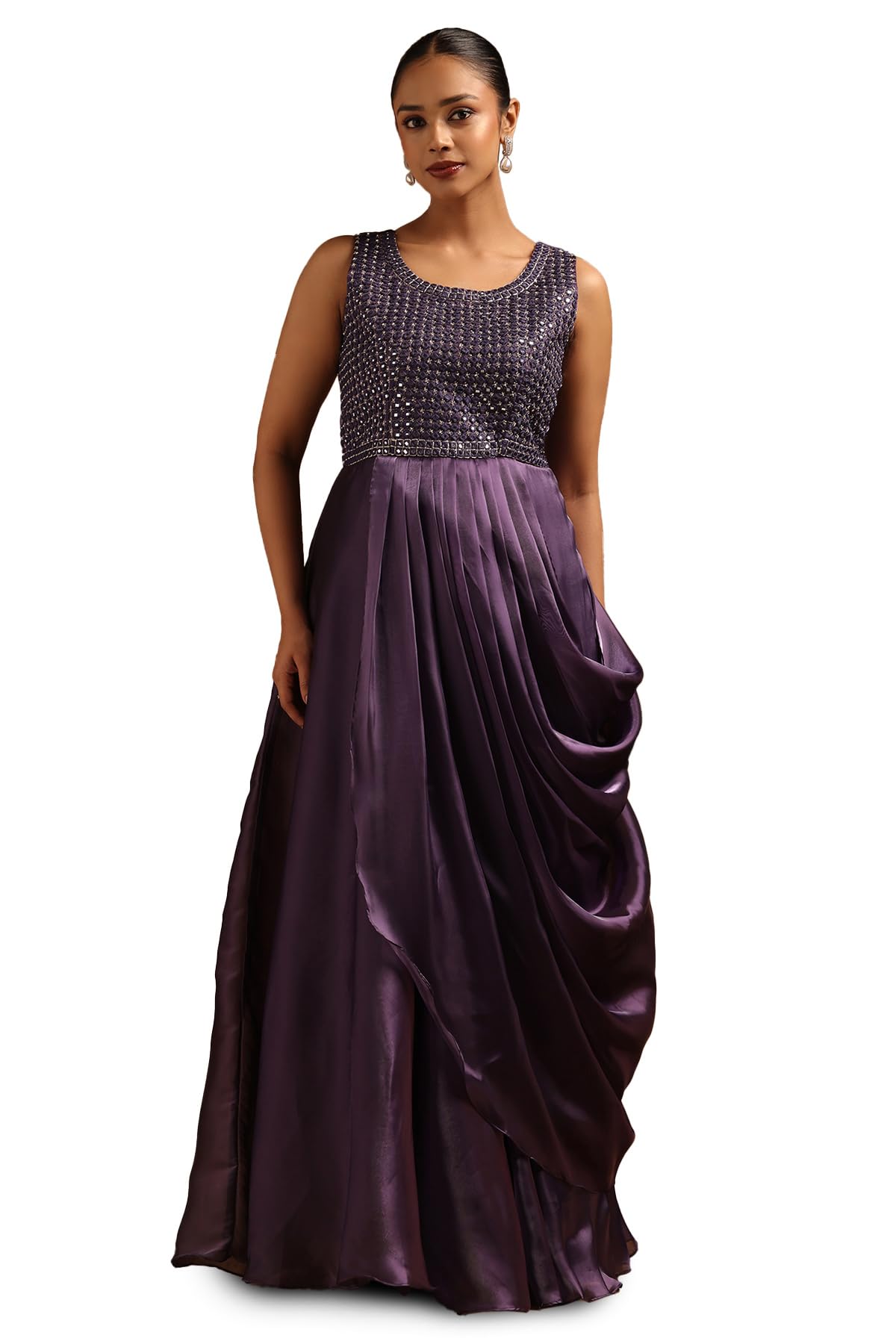 Soch Women Tissue Embellished Gown with Mirror Work