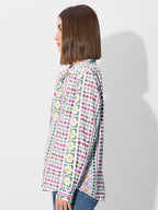 The Souled Store Originals: Aztec Women and Girls Long Sleeve Collared Neck Button Down Boyfriend Shirts Womens Boyfriend Shirts