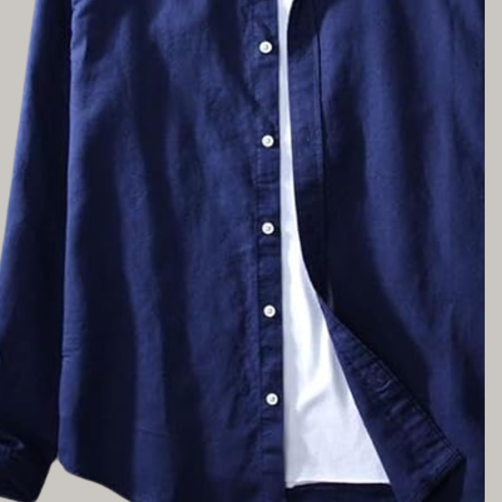 Rebelify MenS Cotton Blend Shirt With Full Sleeves Spread Collar Solid Pattern Botton Down Closure Relaxed Fit And Standard Len