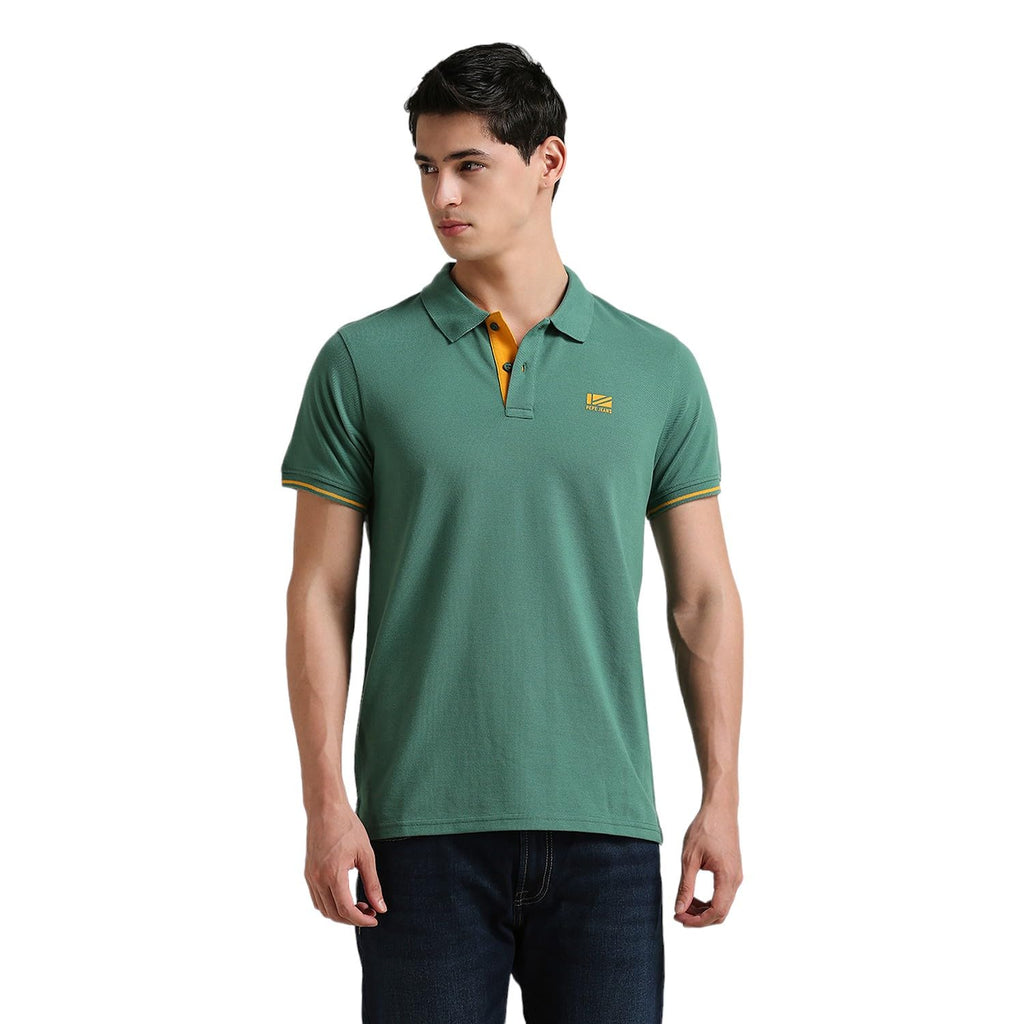 Pepe Jeans MenS Regular Fit T-Shirt (Pm542215_Jungle Green