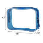 Clear Pouch Small, Clear Makeup Bag, 6.6x2.3x4.7 Size TSA Approved Toiletry Bag, Clear Travel Bags for Toiletries, Clear Cosmeti