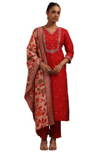 Soch Women Chanderi Embroidered Suit Set Zari