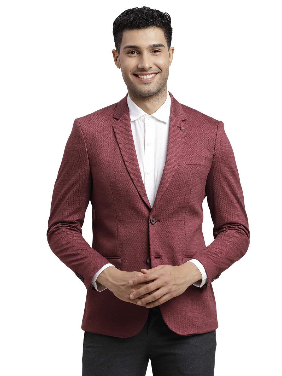Turtle Men Knitted Maroon Blazer