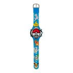Accutime Kids Pokemon Pokeball Digital LCD Quartz Blue Wrist Watch with Blue Strap, Cool Inexpensive Gift & Party Favor for Boys