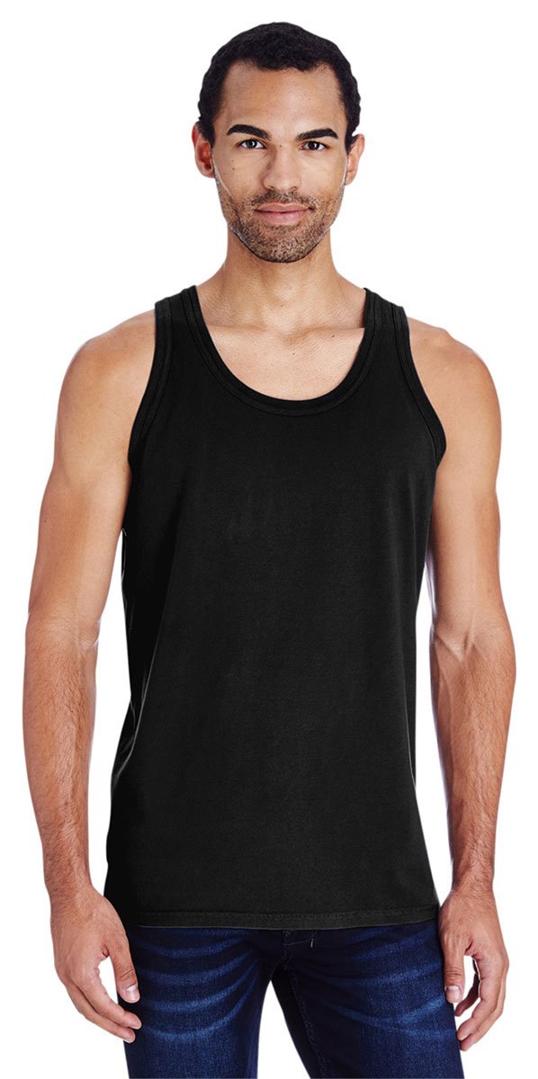 Unisex garment-Dyed Tank - BLAcK - S(D0102H7KVHJ)