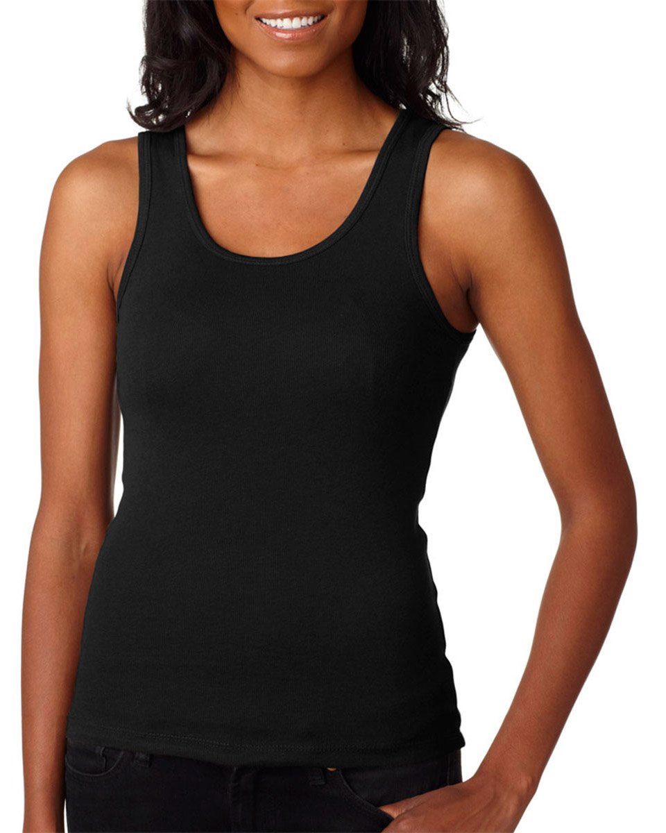 Ladies Baby Rib Tank - BLAcK - S(D0102H78MU2)