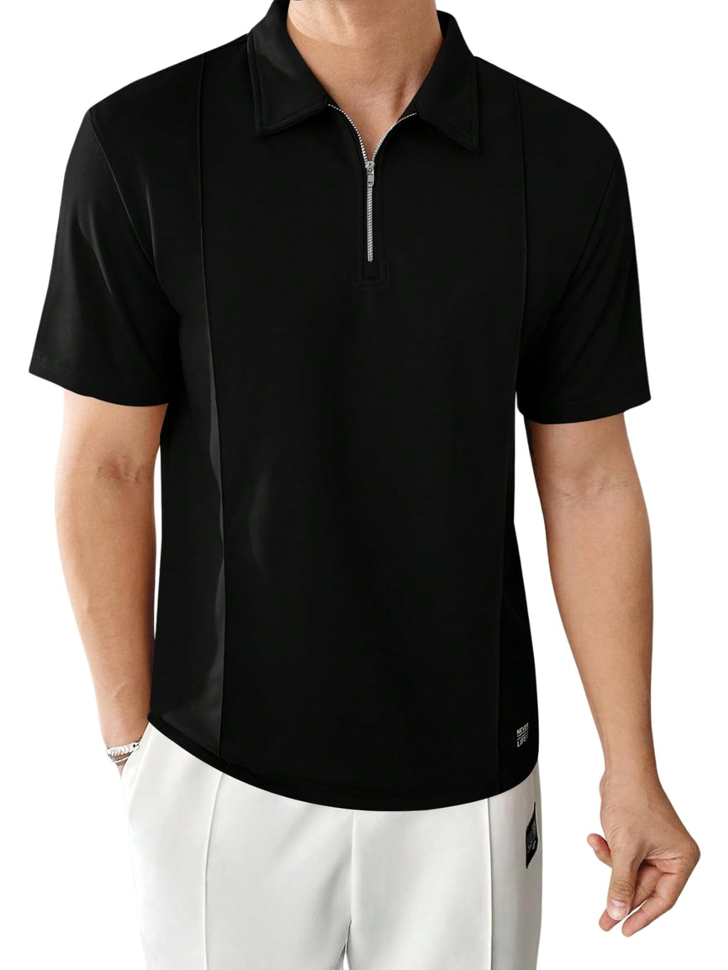 Greciilooks Regular Fit Plain Casual For Men Stylish Latest | Half Sleeve T Shirt (Gl-Mt-1145_Black