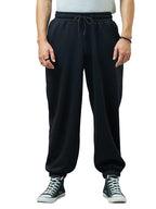 Bewakoof Mens Solid Super Loose Fit Cotton Blend Mid Rise Joggers_ 617465 Black XL