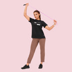 Enamor E068 Women Antimicrobial Mid Rise Relaxed Fit Active Travel Pants