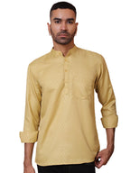 Jompers Mens Woven Design Short Kurta