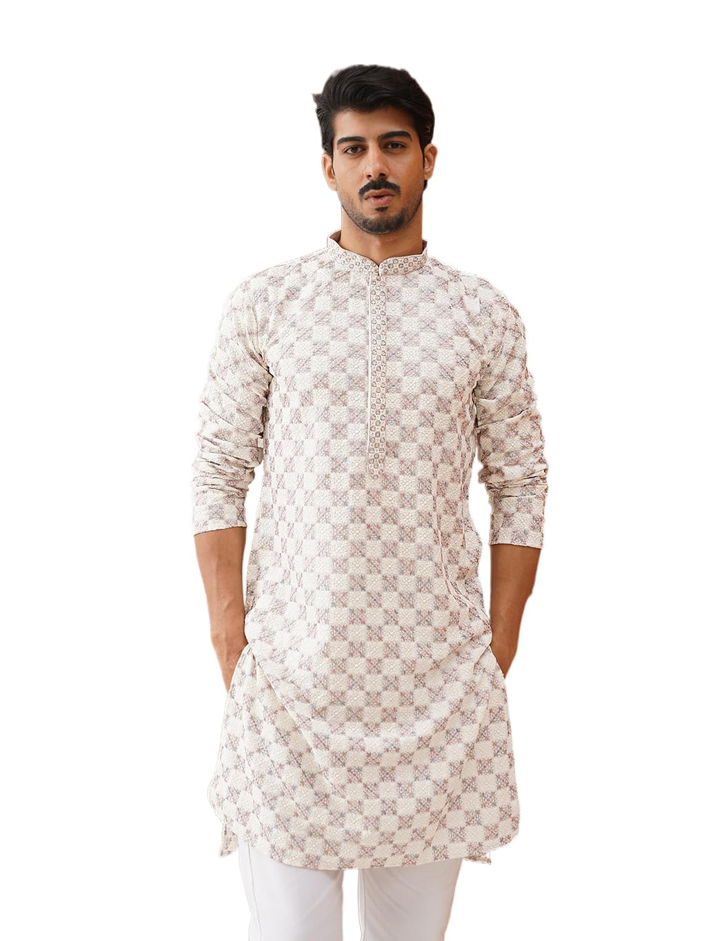 Jompers Mens Embroidered Staight Kurta