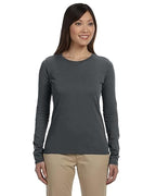 Ladies 44 oz 100% Organic cotton classic Long-Sleeve T-Shirt - BLAcK - S(D0102H7Z2g2)