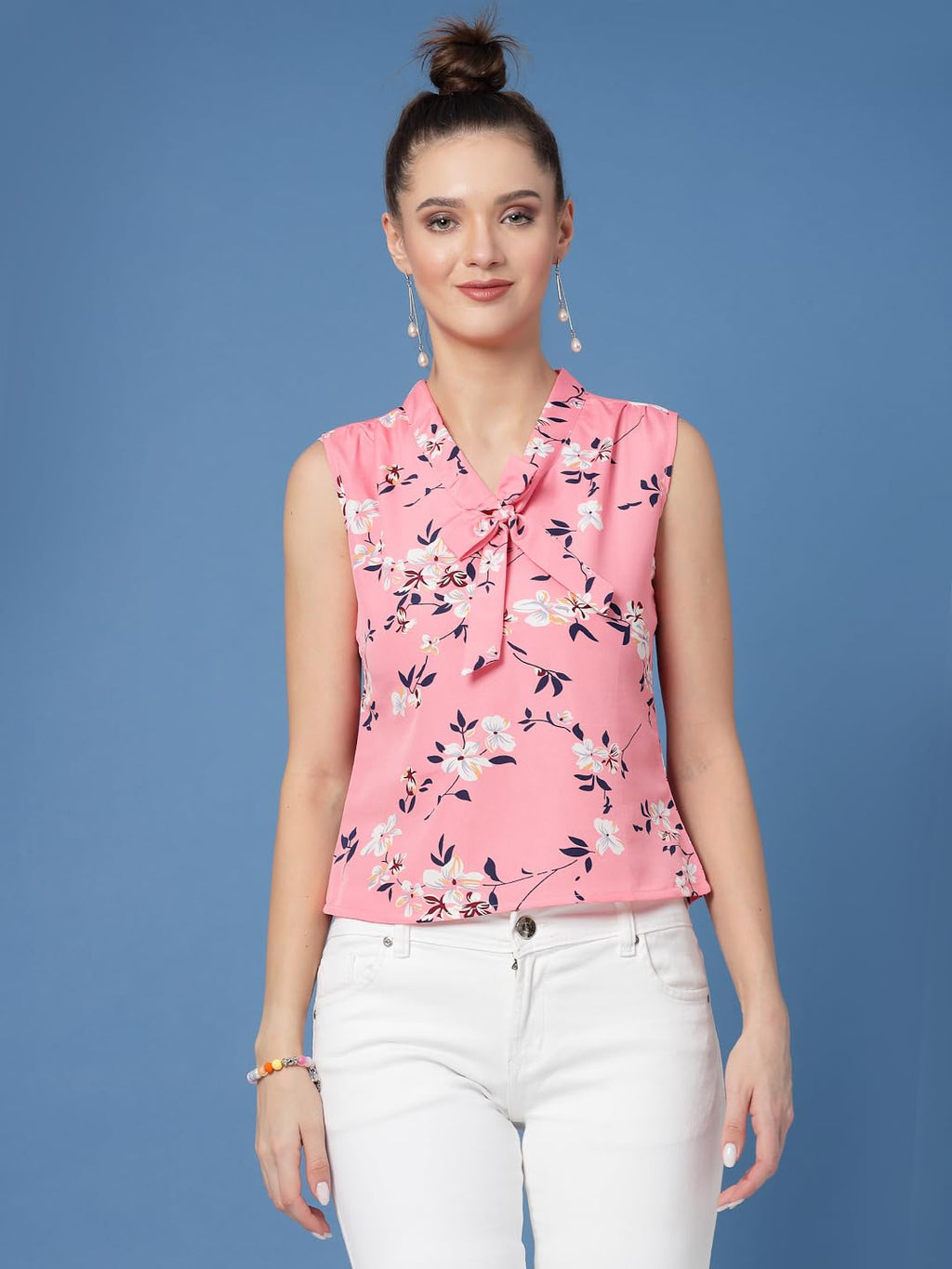 OOMPH! Sleeveless Tops for Women, Pink - mt742