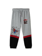 The Souled Store Official Spider-Man: Spidey Cartoon Boys Drawstring Grey Graphic Printed Cotton Joggers