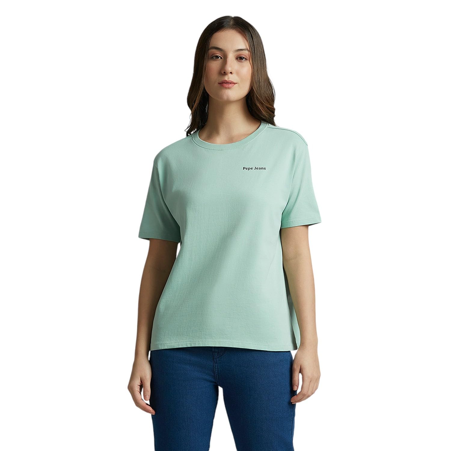 Pepe Jeans Light Green Back Print Short Sleeve T-Shirt