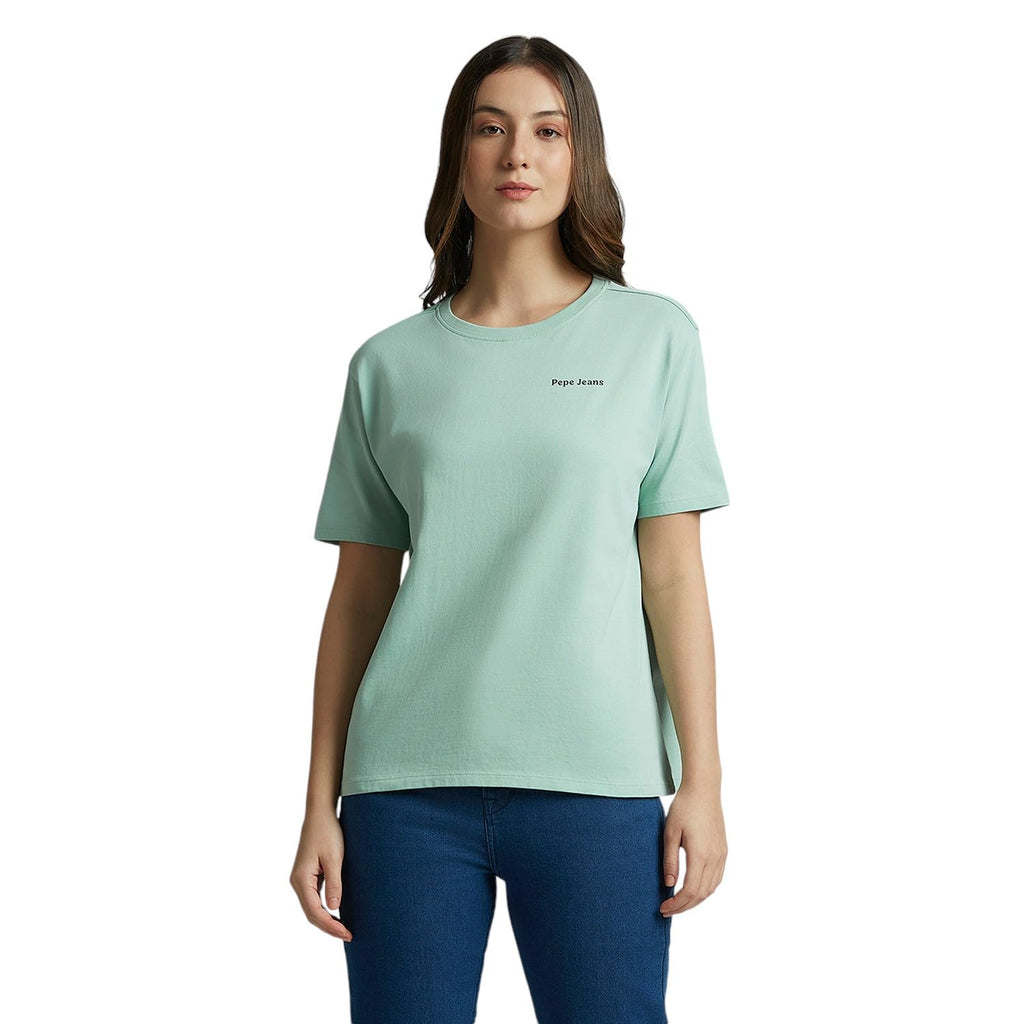 Pepe Jeans WomenS Regular Fit T-Shirt (Pl506099_Light Green