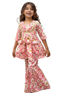 A.T.U.N. (All Things Uber Nice) A.T.U.N. Girls Ethnic Wear Sharara | Corel Printed Kurta With Sharara Set For Girls