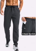 CB-COLEBROOK Mens Fleece Lined Winter Pants with 3 Zipper Pockets Warm Athletic Joggers Workout Running Sweatpants for Men Trec