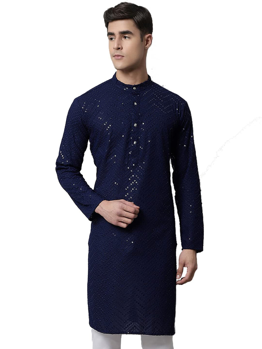 Jompers Mens Embroidered Sequinned Kurta
