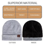 Winter 1-3 PCS Beanie Hat Gloves Scarf for Men and Women, Knit Thick Fleece Lined Warm Touchscreen Gloves Beanie Infitiny Scarf