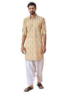 See Designs Yellow Regular Fit Pure Cotton Pathani Kurta_Sdmpkt1160Xs