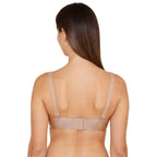 Zivame Womens Synthetic Padded Wire Free Seamless Bra Beige