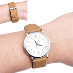 Ritche 20mm Quick Release Classic Vintage Leather Watch Band Compatible with Samsung Gear Sport Watch Brown Genuine Leather Watc