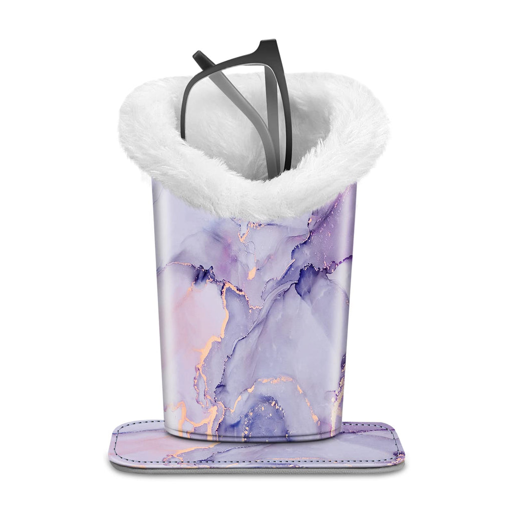 Fintie Plush Lined Eyeglasses Holder, Glasses Stand Case, Anti-scratch Glasses Storage Organizer for Desk, Nightstand, Office, L