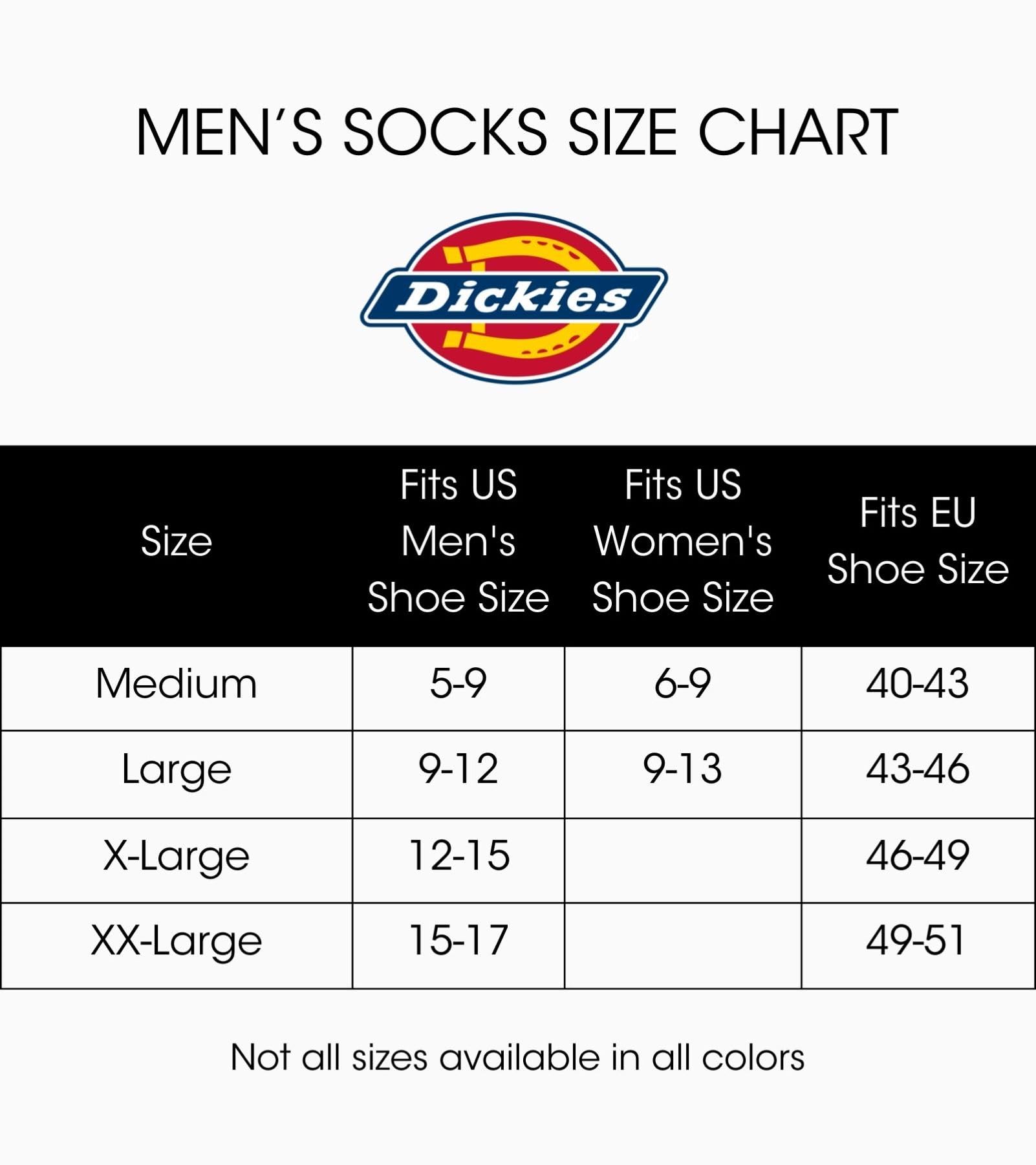 Dickies Men's Dri-Tech Moisture Control Quarter Socks, Available in M-XXL (6, 12, 18, Grey (6 Pairs), Large