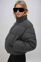 Kotty WomenS Cozy, Durable, And Effortlessly Chic Winter Puffer Jacket(Black,L)