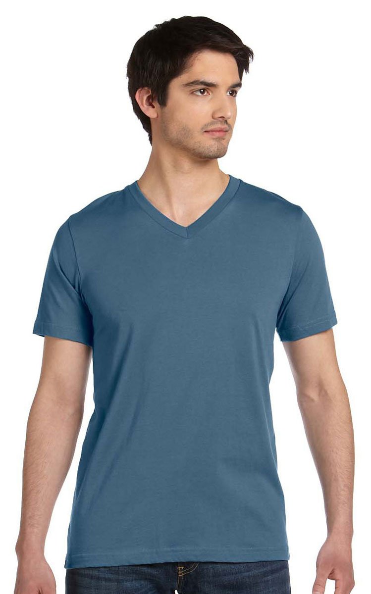 Unisex Jersey Short-Sleeve V-Neck T-Shirt - TRUE ROYAL - XS(D0102H7WBPT)
