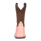 Smoky Children Ariel Pink Glitter, Crazy Horse Western Cowboy Boot, Size 4.5R
