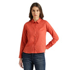 Pepe Jeans WomenS Solid Regular Fit Shirt (Pl304924_Red