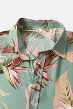 OM SAI LATEST CREATION Shirt for Men || Rayon Shirts for Men || Tropical Leaf Printed Short Sleeve & Spread Collar Shirts for Bo