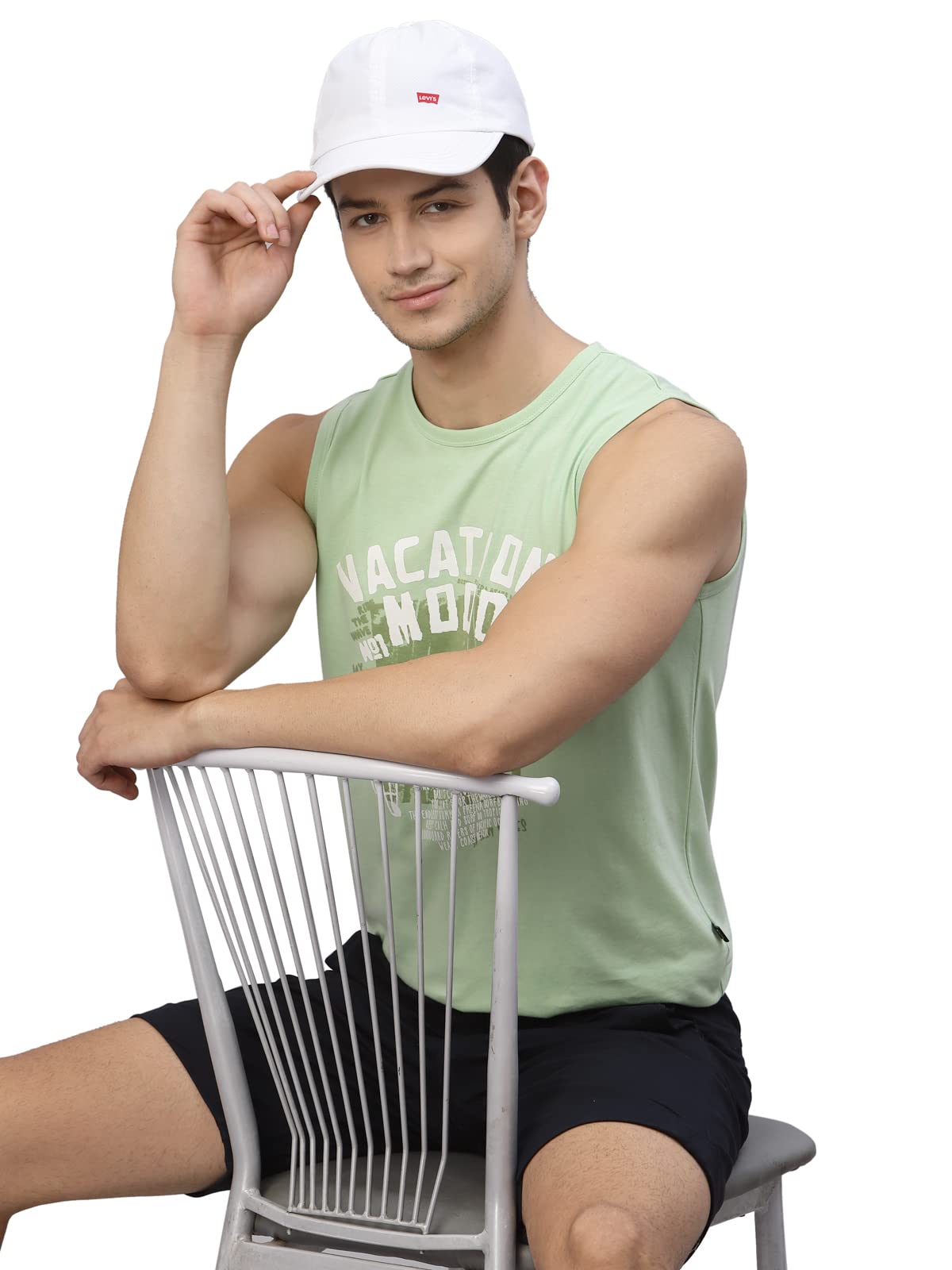 Rigo Stylish Cotton Printed Vest for Men | Round Neck, Slim Fit, Sleeveless T-Shirt Vest | Casual Innerwear Sando - Perfect for