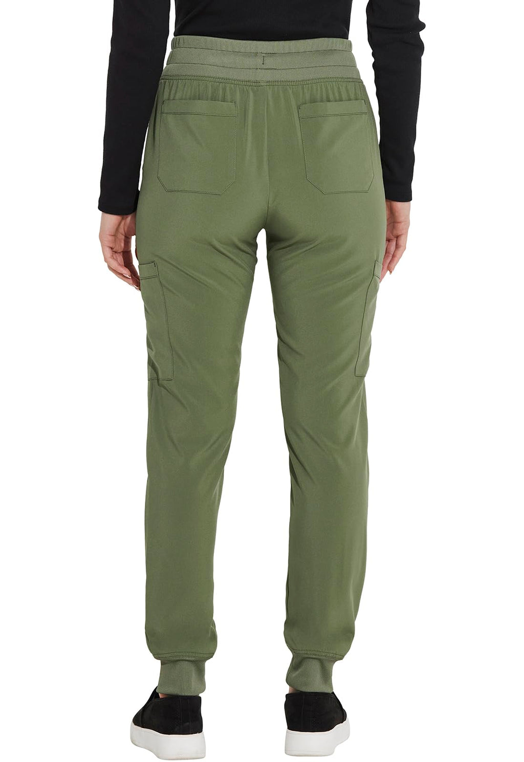 EDS Essentials Jogger Scrubs for Women, Drawstring Scrub Pants DK065, XL, Olive