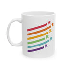 Board Game Meeple Rainbow Mug