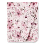 Watercolor Floral Baby Stroller Blanket - Bamboo
