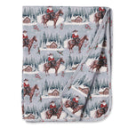 Western Baby Blanket - Cowboy Christmas Bamboo