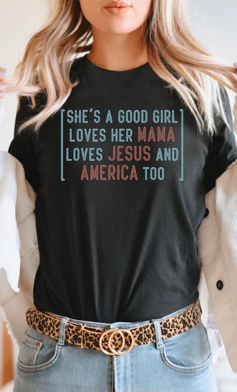 Shes a Good Girl Graphic Tee T-Shirt PLUS