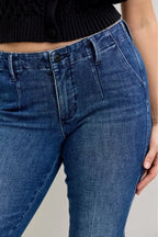 Judy Blue Full Size Mid Rise Bootcut Jeans with Welt Pockets Plus Size