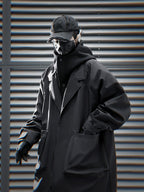HiJ36 Black Urban Trench Coat