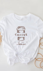 Coffee and Jesus PLUS SIZE Graphic Tee T-Shirt