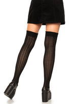 Leg Avenue Spandex rib knit over the knee Black Color