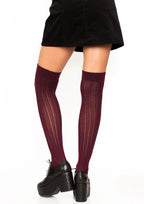 Leg Avenue Spandex rib knit over the knee Burgundy Color