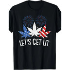 Star-Spangled Stoner 4th of July T-Shirt – Funny Weed Leaf Patriotic Independence Day Graphic Tee