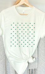 St Patricks Day Shamrock Grid Graphic Tee T-Shirt